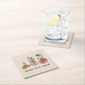 Dream. Work. Repeat Rechteckiger Pappuntersetzer (Vor Ort)