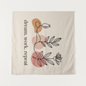 Dream. Work. Repeat Wandteppich (Vorderseite (Horizontal))