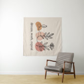 Dream. Work. Repeat Wandteppich (Beispiel (Horizontal))