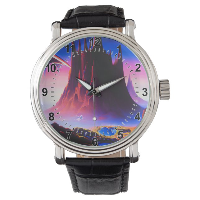 Dream World Oil Painting Armbanduhr (Vorderseite)
