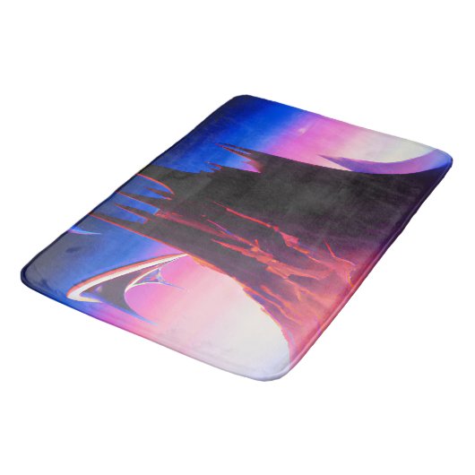 Dream World Oil Painting Badematte (Schrägansicht)