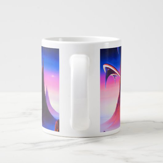 Dream World Oil Painting Jumbo-Tasse (Rückseite)