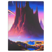 Dream World Oil Painting Klemmbrett (Rückseite)