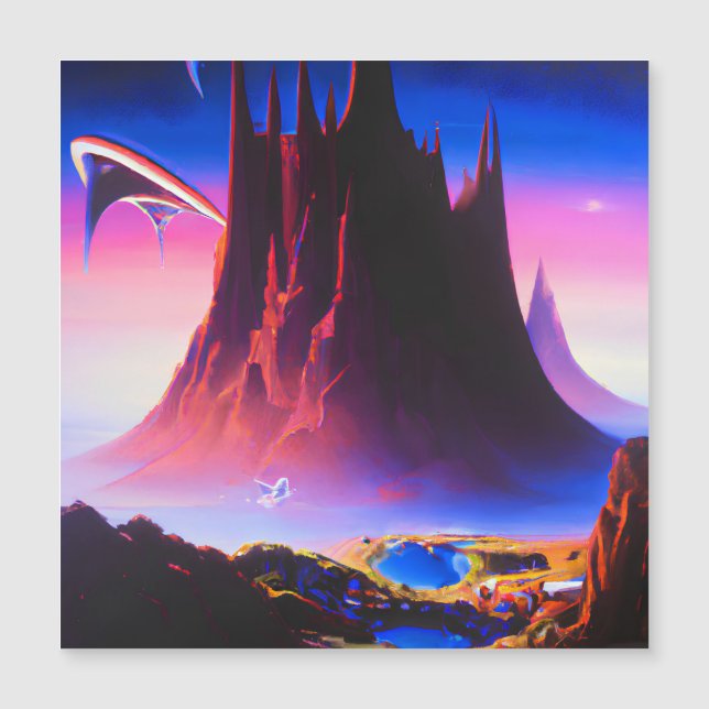 Dream World Oil Painting Magnetkarte (Vorderseite)