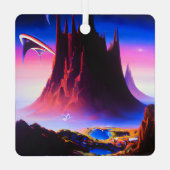 Dream World Oil Painting Ornament Aus Metall (Rückseite)