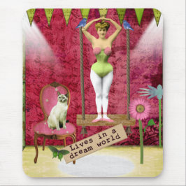 Dream World Vintag Funky Ballerina Altertümliche K Mousepad