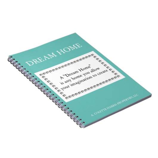 Dream Zuhause Quote - Design 1 Notebook Notizblock (Rechte Seite)