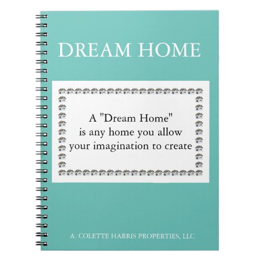 Dream Zuhause Quote - Design 1 Notebook Notizblock (Vorderseite)