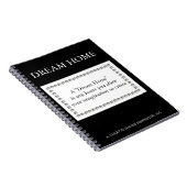 Dream Zuhause Quote - Design 2 Notebook Notizblock (Rechte Seite)