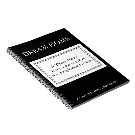 Dream Zuhause Quote - Design 2 Notebook Notizblock (Rechte Seite)