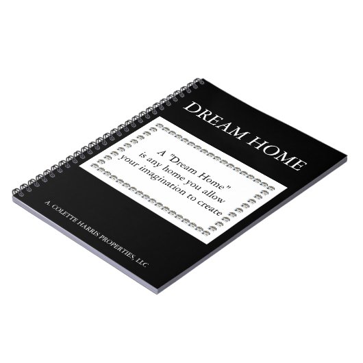 Dream Zuhause Quote - Design 2 Notebook Notizblock (Linke Seite)