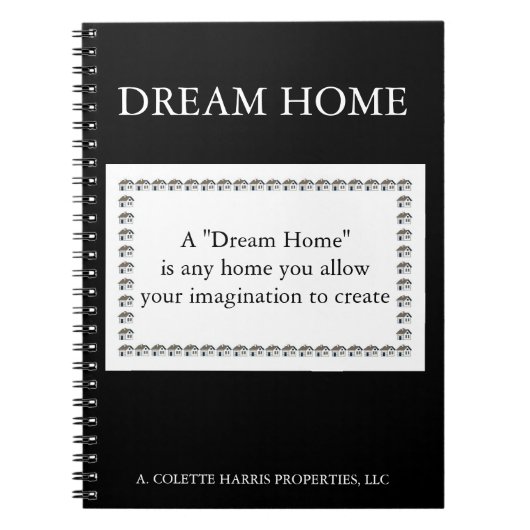 Dream Zuhause Quote - Design 2 Notebook Notizblock (Vorderseite)
