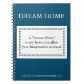 Dream Zuhause Quote - Design 3 Notizblock (Vorderseite)