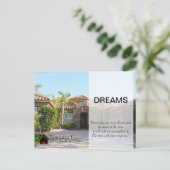 Dream Zuhause Real Anwesen Postkarte (Stehend Vorderseite)