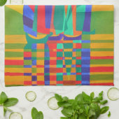 Dreamboat ein kubistischer Junk in Primärfarben Handtuch (Gefaltet)