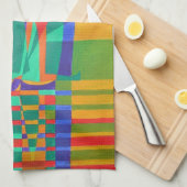 Dreamboat ein kubistischer Junk in Primärfarben Handtuch (Viertel Falte)