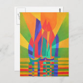 Dreamboat ein kubistischer Junk in Primärfarben Postkarte (Vorne/Hinten)