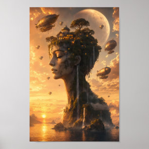 Dreambound Steampunk-Himmelsposter Poster