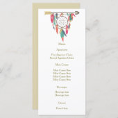 Dreamcatcher Arrow Wedding Menu Menükarte (Vorne/Hinten)