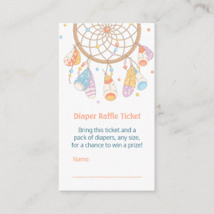 Dreamcatcher Babyparty-Windelraffle-Karte Begleitkarte