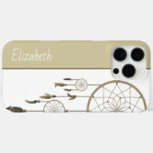 Dreamcatcher Beige Feathers Boho Individuelle Name Case-Mate iPhone Hülle (Rückseite (Horizontal))