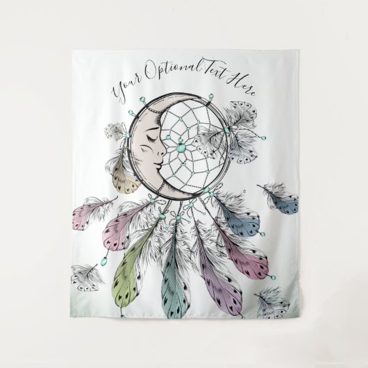 Dreamcatcher-benutzerdefinierte Textbearbeitung Wandteppich (Vorderseite)