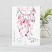 Dreamcatcher Birthday Invitation Einladung (Stehend Vorderseite)