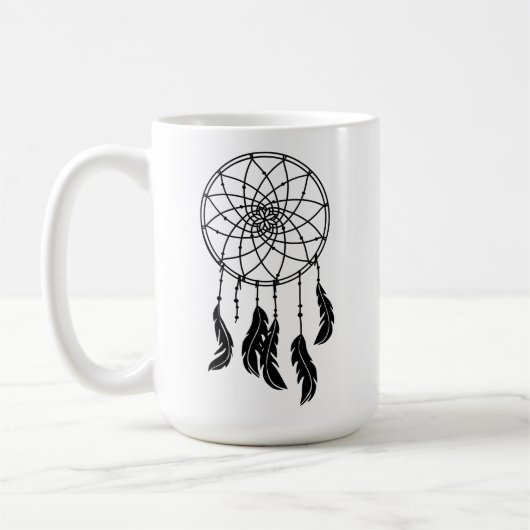 Dreamcatcher Black & White Kaffeetasse (Links)