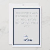 Dreamcatcher Blue Boho Baby Dusche Vielen Dank Dankeskarte (Rückseite)