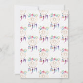 Dreamcatcher Boho Baby Shower Einladung Tribal (Rückseite)