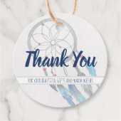 Dreamcatcher Boho Babydusche Vielen Dank Geschenkanhänger (Vorderseite)