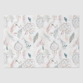 DREAMCATCHER Boho Federn neutrales Gewebepapier Seidenpapier