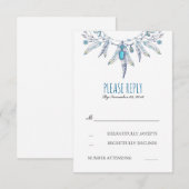 Dreamcatcher boho Hochzeit rsvp Karte (Vorne/Hinten)