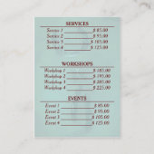 Dreamcatcher - Business / Schedule Card Visitenkarte (Rückseite)