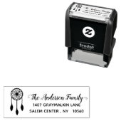 Dreamcatcher Calligraphy Address Handgeschriebene Permastempel (Beispiel)