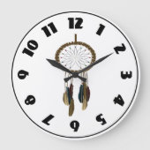 Dreamcatcher Clock Große Wanduhr (Vorderseite)