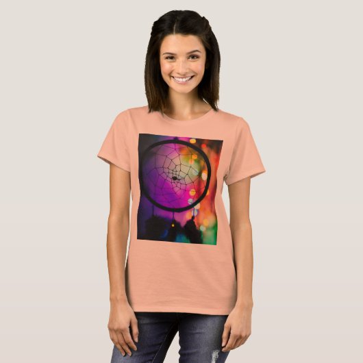 Dreamcatcher Colorful Bokeh T-Shirt (Vorne ganz)