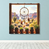 Dreamcatcher, Desert Canyons, Cacti  Leinwanddruck (Insitu (Holzboden))