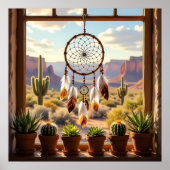 Dreamcatcher, Desert Canyons, Cacti Poster (Vorne)