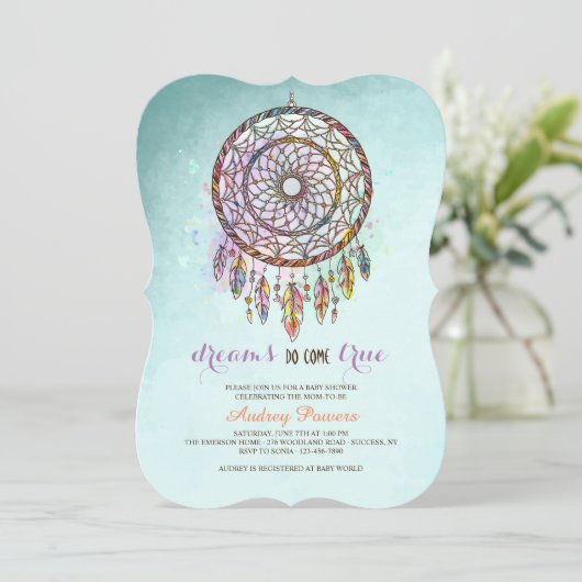 Dreamcatcher Einladung (Stehend Vorderseite)