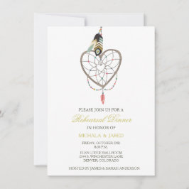 Dreamcatcher Feather Wedding Probe Einladung
