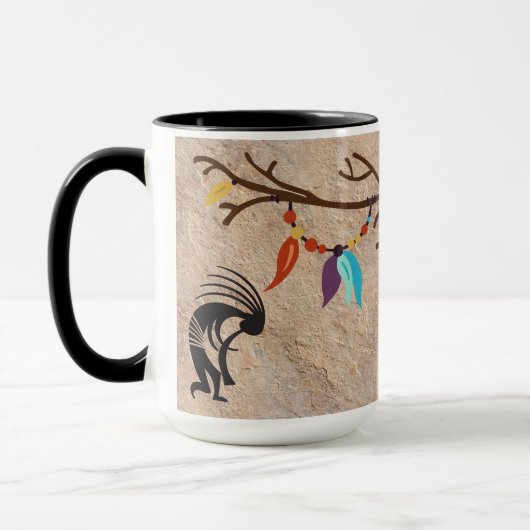 Dreamcatcher Feathers Baum Kokopelli Tasse (Links)