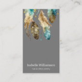 Dreamcatcher Feathers Jewelier Earring Display Visitenkarte (Vorderseite)