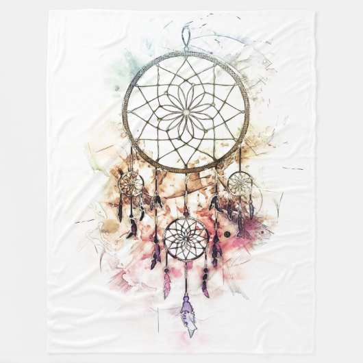 Dreamcatcher Fleecedecke (Vorderseite)