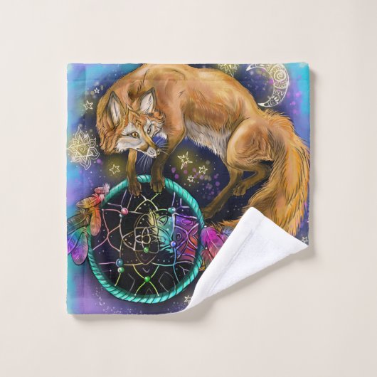 DreamCatcher Fox Badhandtuch Set (Waschlappen)