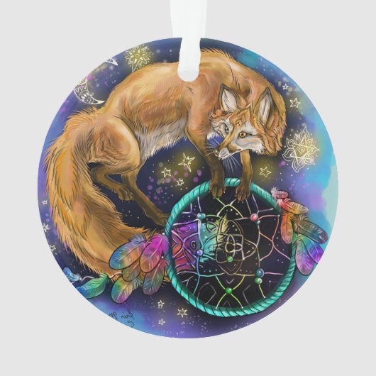 DreamCatcher Fox Ornament (Rückseite)