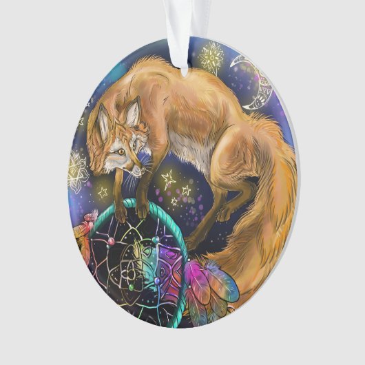DreamCatcher Fox Ornament (Vorderseite)