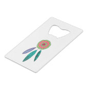 Dreamcatcher Geldbeutel Flaschenöffner (Rückseite Schrägansicht)