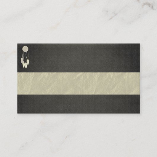 dreamcatcher, Gold, amerikanischer Ureinwohner, Visitenkarte (Vorderseite)