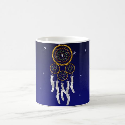 Dreamcatcher--Grüne Türkis Yoga Matte Kaffeetasse (Mittel)